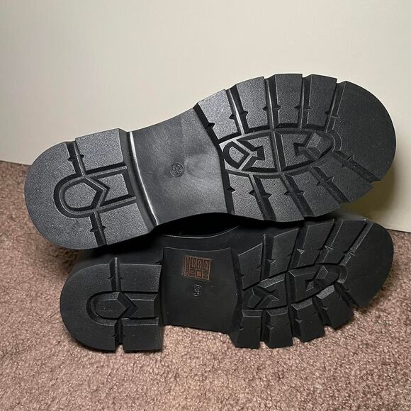 H&M Faux Leather Combat Black Boots - Picture 6 of 6